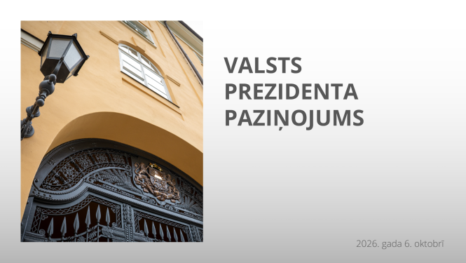 Valsts prezidenta Edgara Rinkēviča paziņojums medijiem