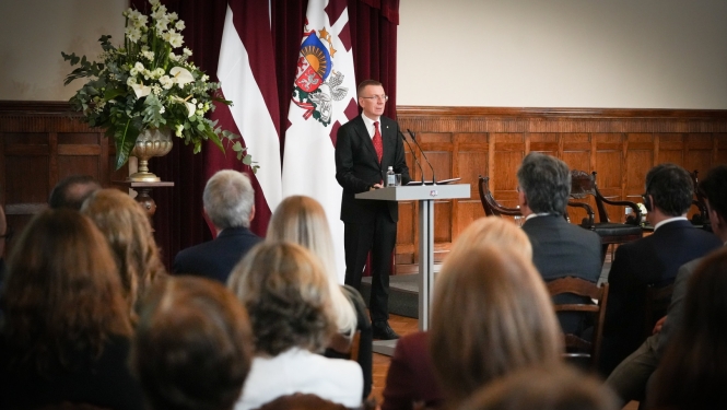 Valsts prezidents Edgars Rinkēvičs atklāj Valsts konkurētspējas komisijas forumu Rīgas pilī