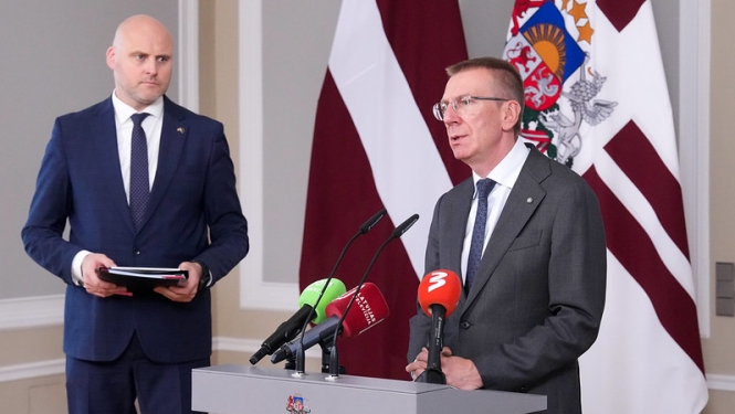 10.06.2026. Valsts prezidenta Edgara Rinkēviča un Ministru prezidenta Andra Kulberga tikšanās un preses konference