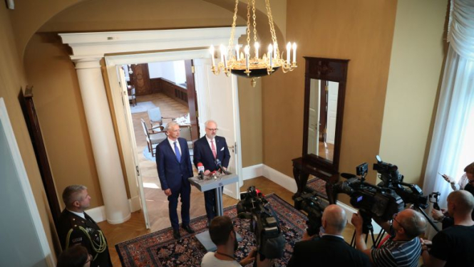 Valsts prezidenta Egila Levita tikšanās ar Ministru prezidentu Krišjāni Kariņu