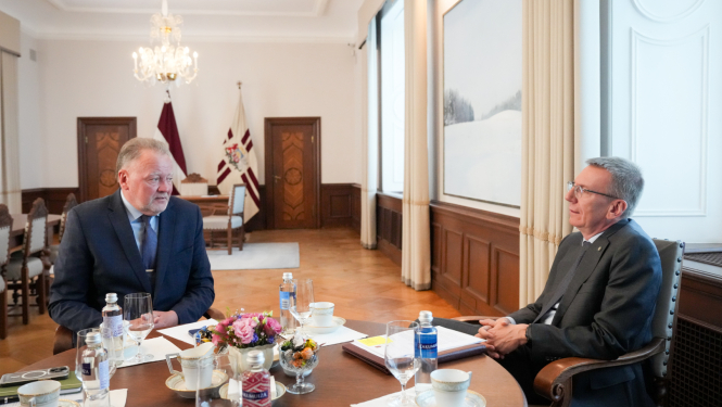 Valsts prezidents tiekas Krāslavas novada pašvaldības vadītāju