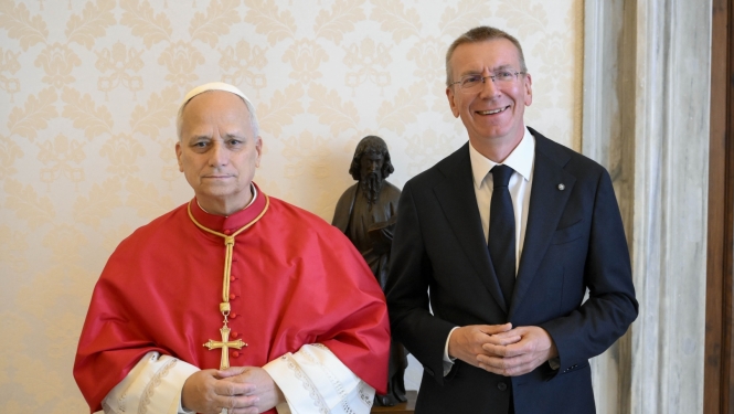 Latvijas Valsts prezidents tiekas ar pāvestu Leonu XIV