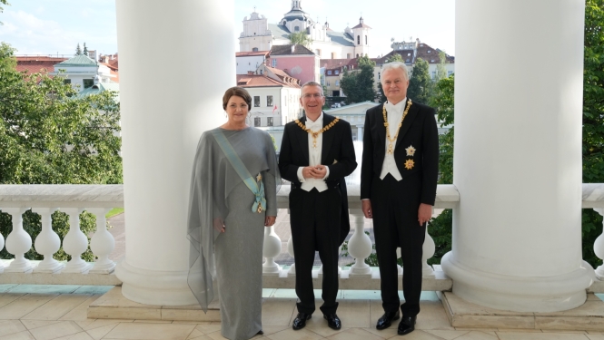 Valsts prezidenta Edgara Rinkēviča dalība valsts vakariņās Lietuvas prezidenta pilī