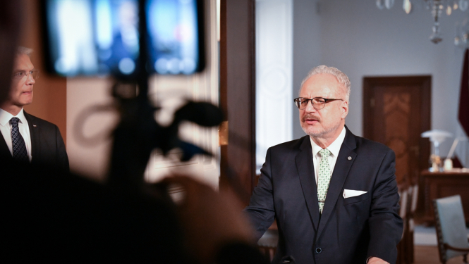 Valsts prezidenta Egila Levita un Ministru prezidenta Krišjāņa Kariņa preses konference 