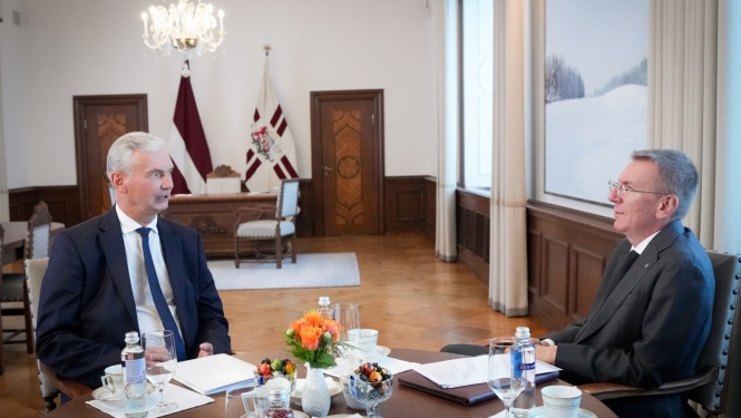 07.09.2026. Valsts prezidenta Edgara Rinkēviča tikšanās ar Augšdaugavas novada pašvaldības domes priekšsēdētāju Vitāliju Aizbaltu 