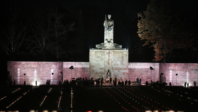11.11.2023. Valsts prezidenta Edgara Rinkēviča dalība Neatkarības kara vakara jundā Rīgas Brāļu kapos