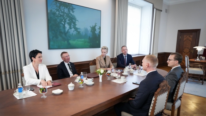Valsts prezidenta Edgara Rinkēviča tikšanās ar Finanšu izlūkošanas dienesta pārstāvjiem