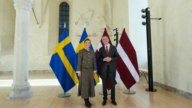Valsts prezidents Edgars Rinkēvičs un Viņas Karaliskā Augstība Zviedrijas kroņprincese Viktorija apmeklē Latvijas Nacionālo vēstures muzeju