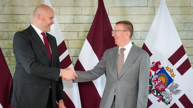 Valsts prezidenta Edgara Rinkēviča un Ministru prezidenta Andra Kulberga tikšanās 