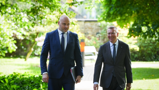 Valsts prezidenta Edgara Rinkēviča un Ministru prezidenta Andra Kulberga tikšanās 