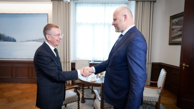 Valsts prezidenta Edgara Rinkēviča un Ministru prezidenta Andra Kulberga tikšanās 