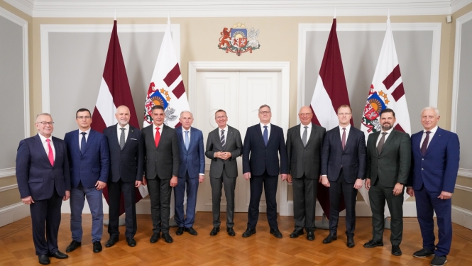Valsts prezidenta Edgara Rinkēviča tikšanās ar Latvijas Lielo pilsētu asociācijas pārstāvjiem