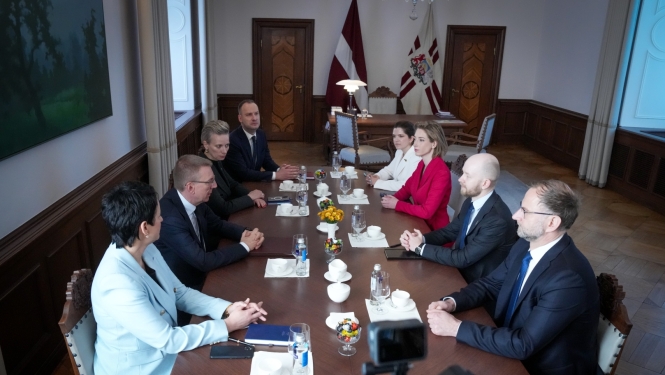 Valsts prezidenta Edgara Rinkēviča tikšanās ar Saeimas frakcijas "Progresīvie" pārstāvjiem