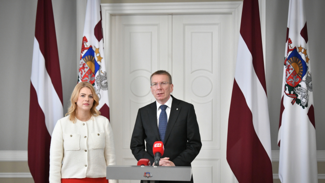 04.10.2023. Valsts prezidenta E. Rinkēviča un Ministru prezidentes E. Siliņas preses konference