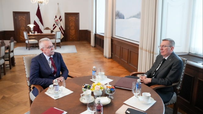 20.05.2026. Valsts prezidenta Edgara Rinkēviča tikšanās ar Rēzeknes valstspilsētas domes priekšsēdētāju Jāni Tutinu