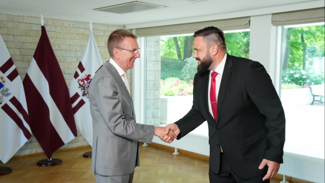 Valsts prezidenta Edgara Rinkēviča tikšanās ar klimata un enerģētikas ministru Jāni Vitenbergu