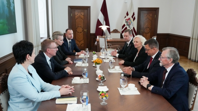 Valsts prezidenta Edgara Rinkēviča tikšanās ar Saeimas Zaļo un Zemnieku savienības frakcijas pārstāvjiem