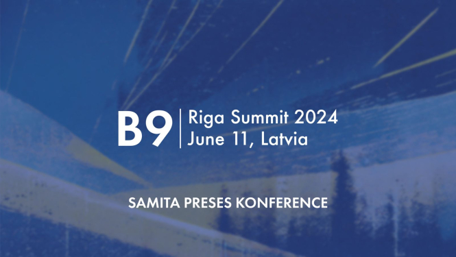 NATO Austrumu flanga valstu (B9) samita preses konference
