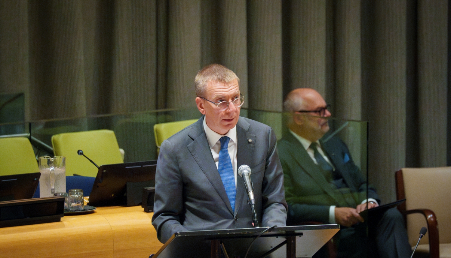 25.09.2024. Valsts prezidenta Edgara Rinkēviča uzruna augsta līmeņa plenārsēdē par jūras līmeņa celšanās radīto eksistenciālo draudu novēršanu