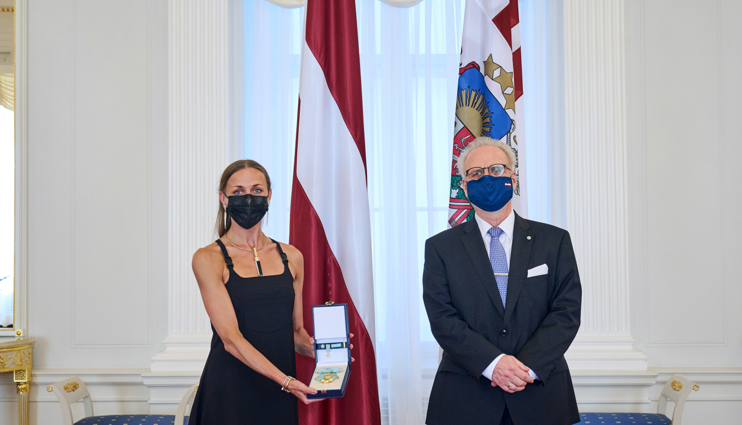 Anna Laudere un Valsts prezidents Egils Levits