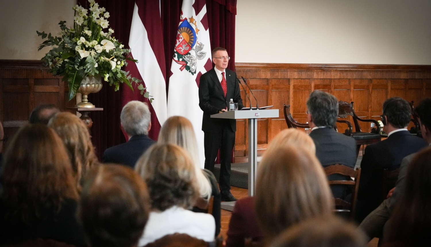 Valsts prezidents Edgars Rinkēvičs atklāj Valsts konkurētspējas komisijas forumu Rīgas pilī
