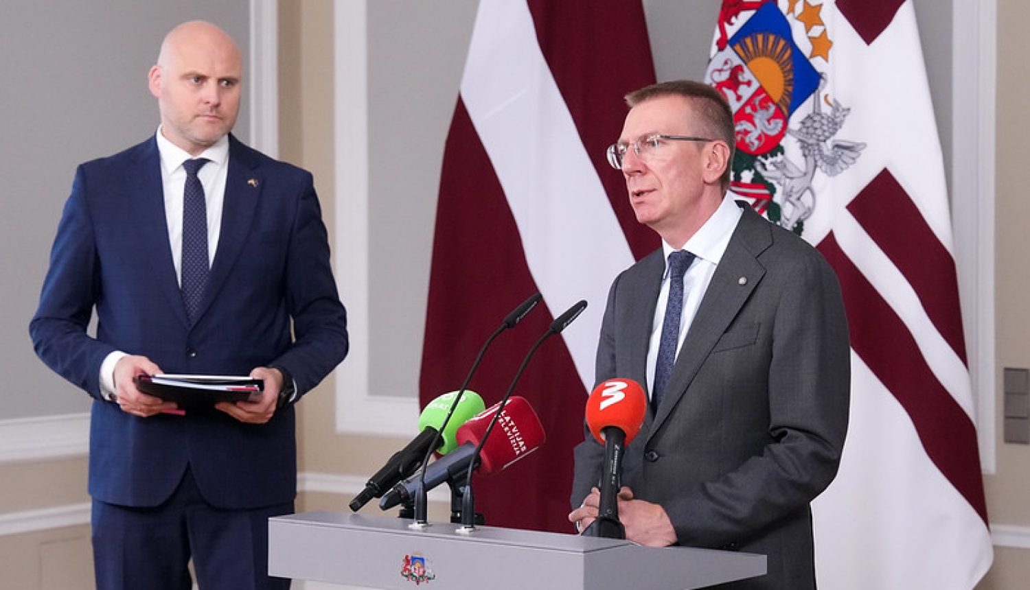 10.06.2026. Valsts prezidenta Edgara Rinkēviča un Ministru prezidenta Andra Kulberga tikšanās un preses konference