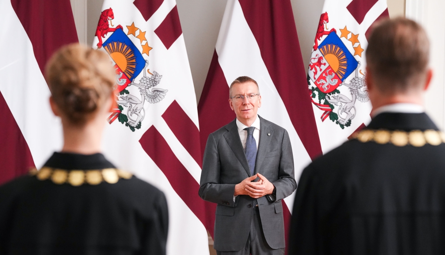 Tiesneša zvēresta svinīgā ceremonija Rīgas pilī