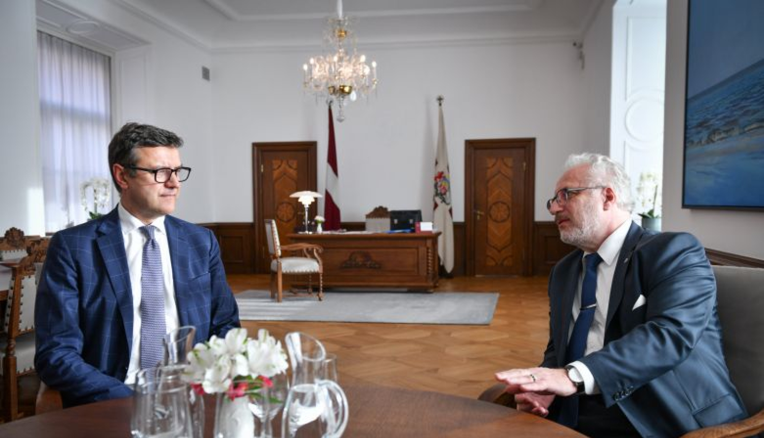 Valsts prezidents tiekas ar finanšu ministru Jāni Reiru