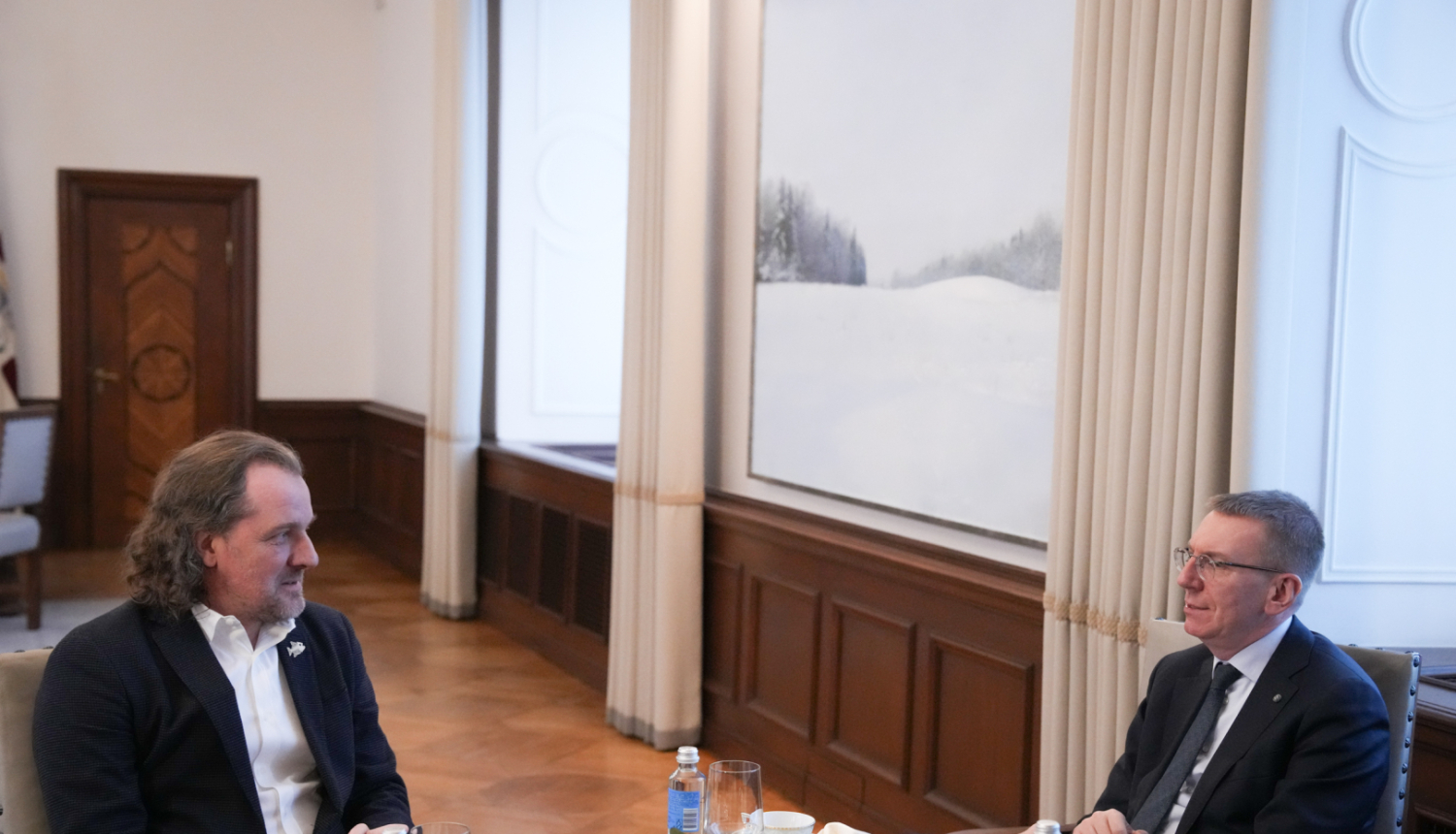 Valsts prezidenta Edgara Rinkēviča tikšanās ar Latvijas Darba devēju konfederācijas prezidentu Andri Biti