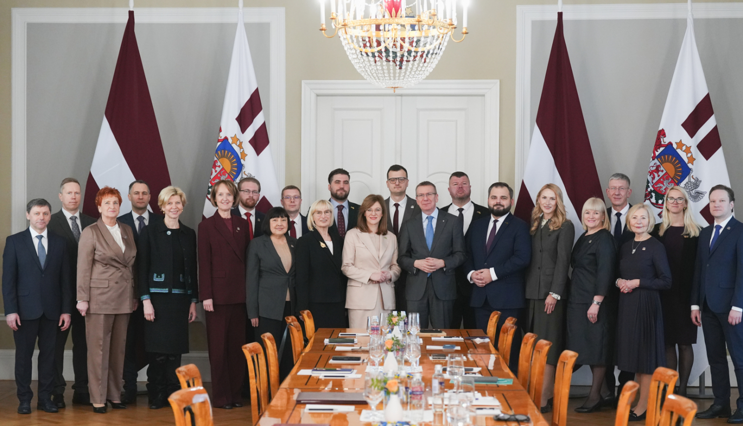 Valsts prezidents Edgars Rinkēvičs tiekas ar Saeimas frakciju “Jaunā Vienotība”