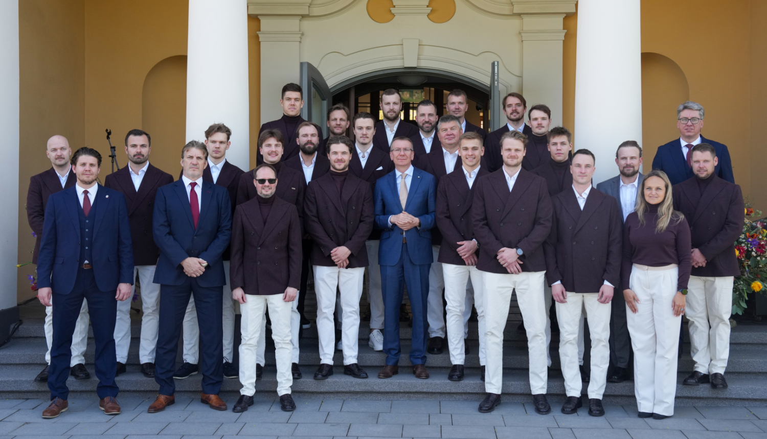 05.05.2026. Valsts prezidenta Edgara Rinkēviča tikšanās ar Latvijas hokeja izlasi Milānas-Kortīnas 2026. gada ziemas olimpiskajās spēlēs 1