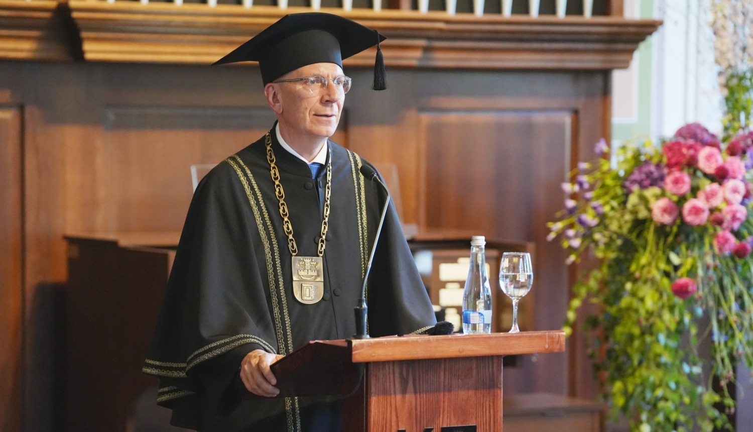 16.07.2026. Klaipēdas Universitātes Goda doktora grāda piešķiršanas ceremonija Latvijas Valsts prezidentam Edgaram Rinkēvičam