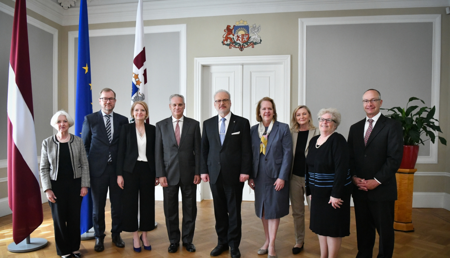 Valsts prezidents Egils Levits tiekas ar Baltijas-Amerikas brīvības fonda (Baltic American Freedom Foundation) valdes pārstāvjiem