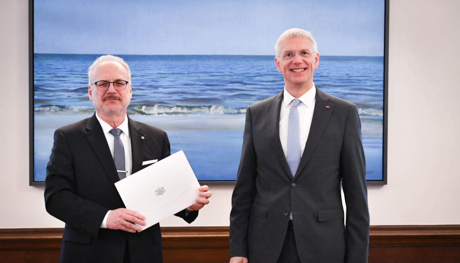 22.11.2022. Valsts prezidents Egils Levits tiekas ar Ministru prezidentu Krišjāni Kariņu 