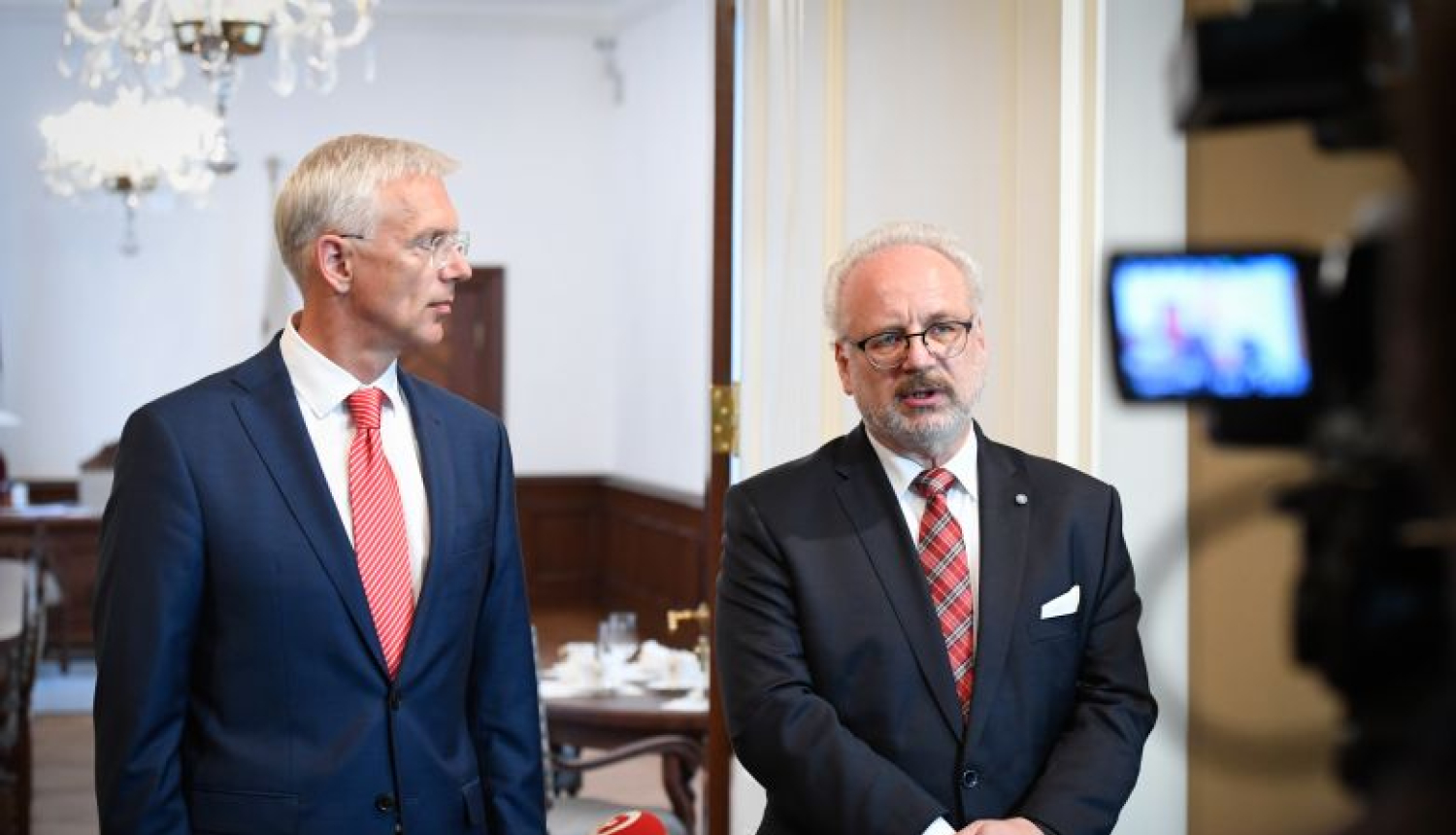 Valsts prezidenta Egila Levita un Ministru prezidenta Krišjāņa Kariņa preses konference