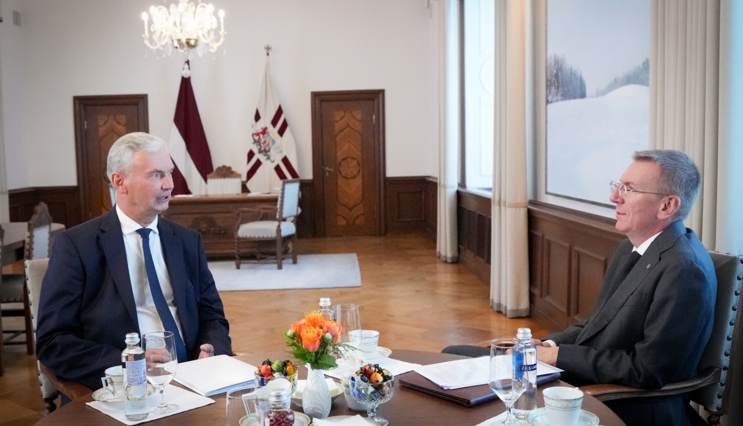07.09.2026. Valsts prezidenta Edgara Rinkēviča tikšanās ar Augšdaugavas novada pašvaldības domes priekšsēdētāju Vitāliju Aizbaltu 