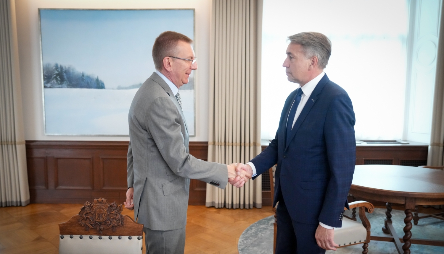 12.06.2026. Valsts prezidenta Edgara Rinkēviča tikšanās ar zemkopības ministru Uldi Auguli