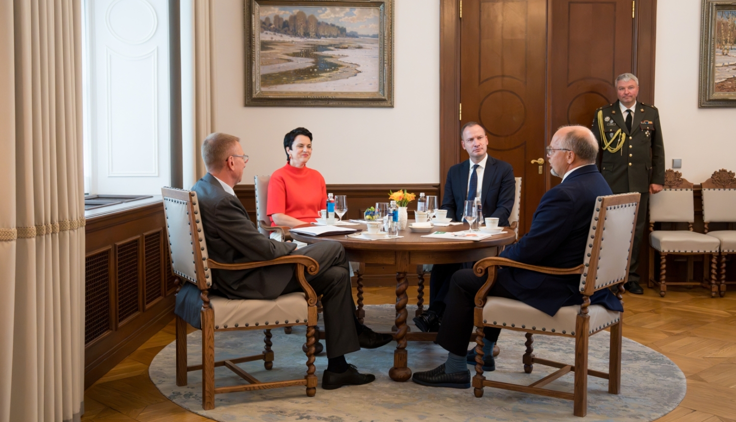 20.07.2026. Valsts prezidenta Edgara Rinkēviča tikšanās ar Latvijas Brīvo arodbiedrību savienības priekšsēdētāju Egilu Baldzēnu