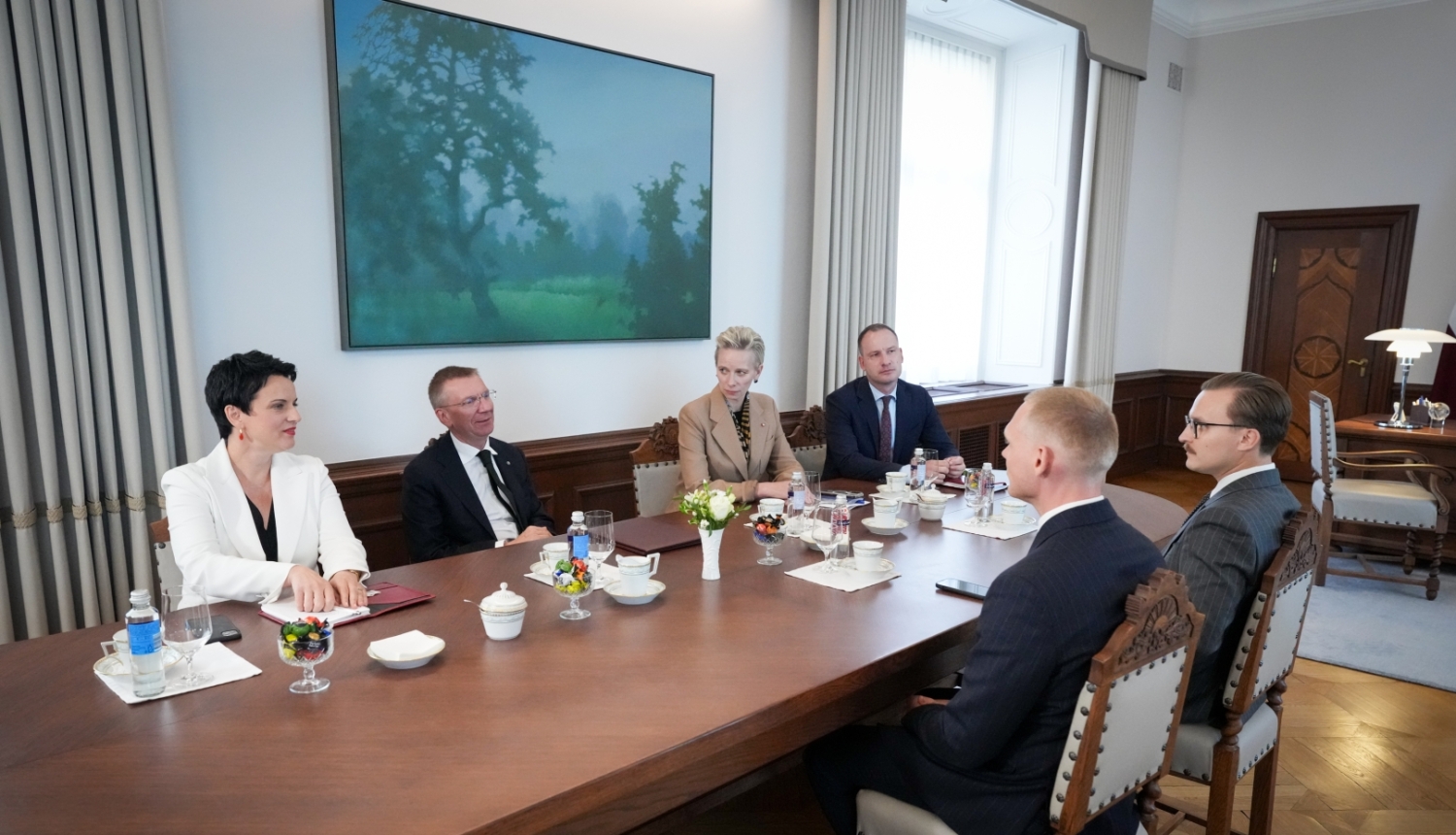 Valsts prezidenta Edgara Rinkēviča tikšanās ar Finanšu izlūkošanas dienesta pārstāvjiem