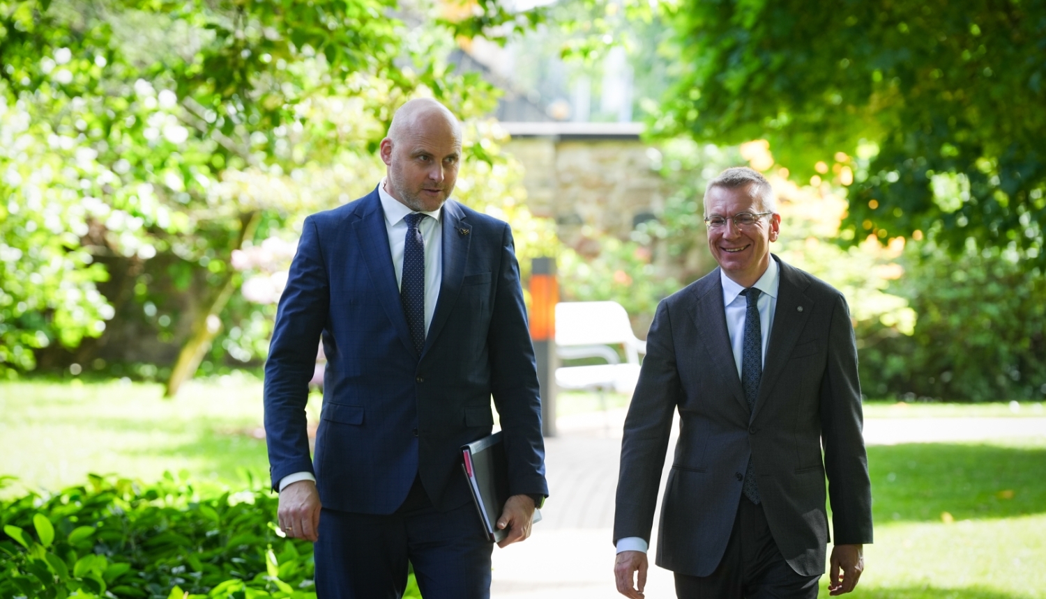 Valsts prezidenta Edgara Rinkēviča un Ministru prezidenta Andra Kulberga tikšanās 