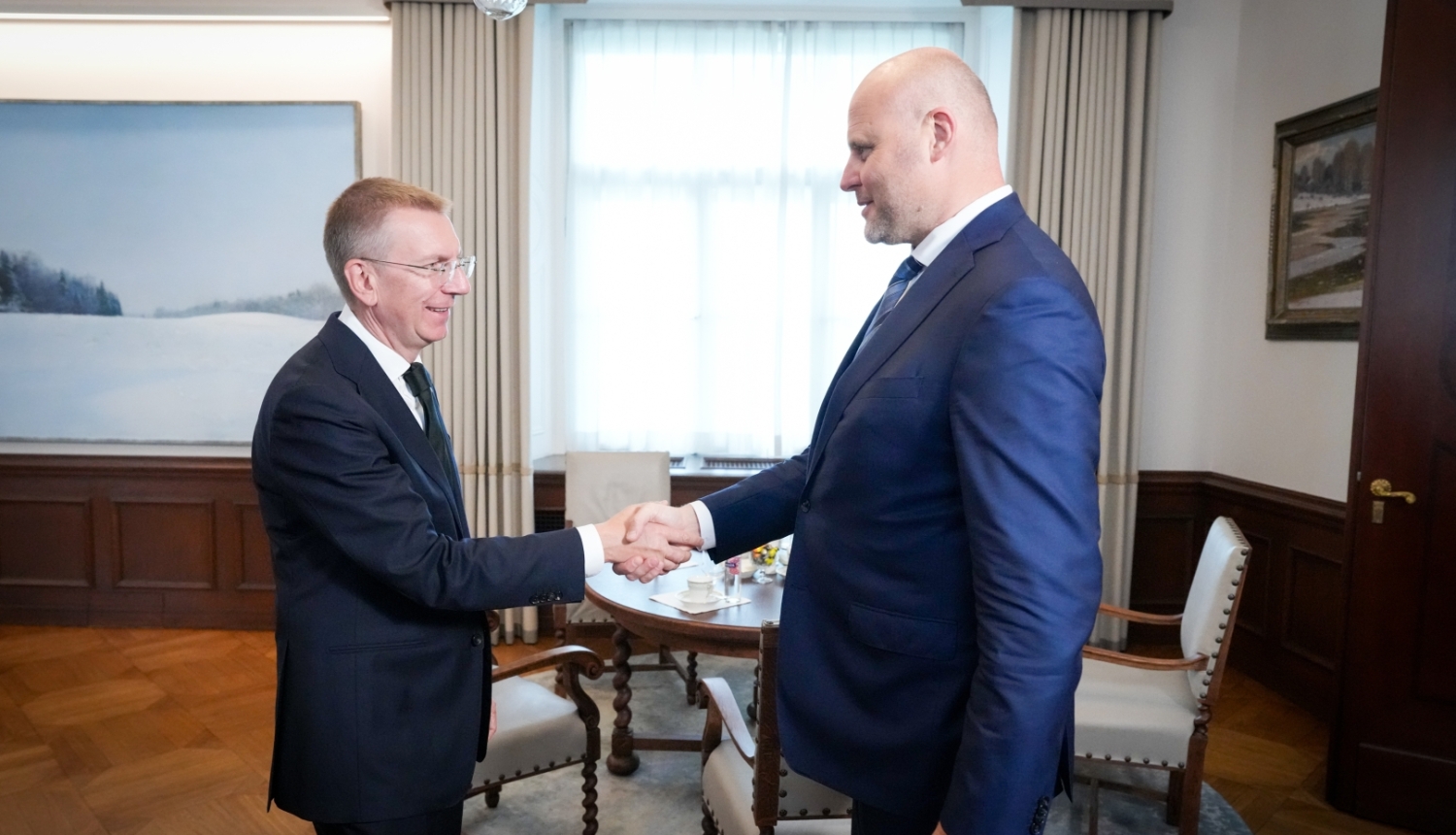 Valsts prezidenta Edgara Rinkēviča un Ministru prezidenta Andra Kulberga tikšanās 