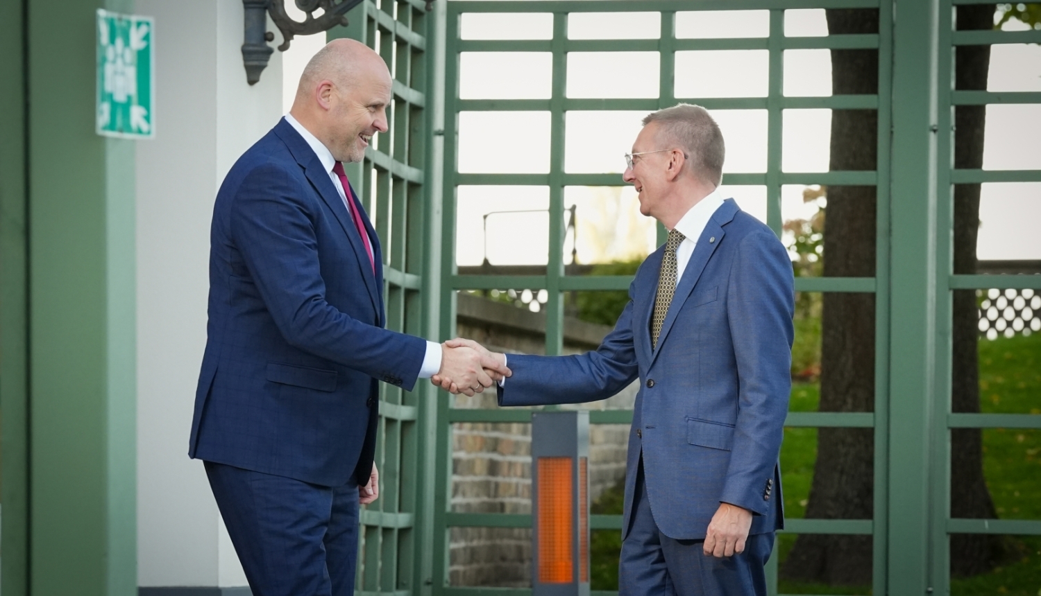 Valsts prezidenta Edgara Rinkēviča un Ministru prezidenta Andra Kulberga preses konference