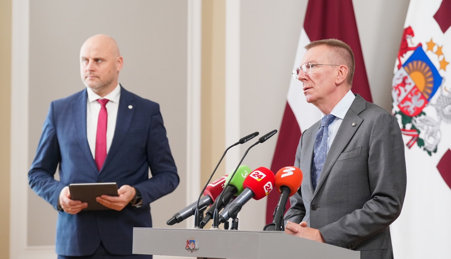 16.09.2026. Valsts prezidenta Edgara Rinkēviča un Ministru prezidenta Andra Kulberga preses konference