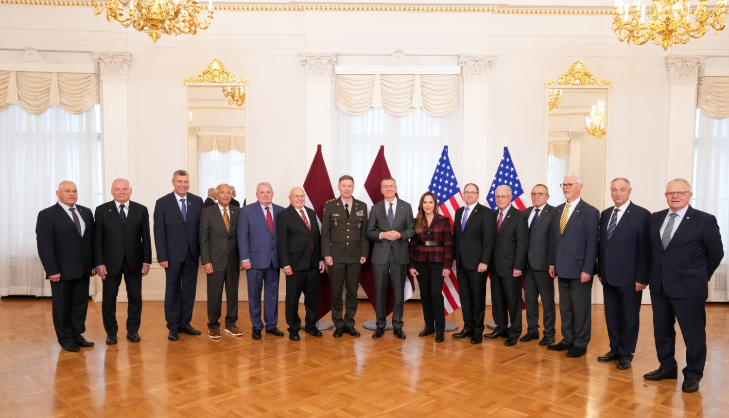 14.10.2026. Valsts prezidenta tikšanās ar ASV Mičiganas štata Nacionālās gvardes un Latvijas Nacionālo bruņoto spēku esošajiem un bijušajiem komandieriem