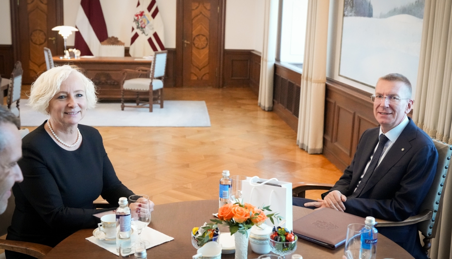 Valsts prezidenta Edgara Rinkēviča un Saeimas priekšsēdētājas Daigas Mieriņas tikšanās 