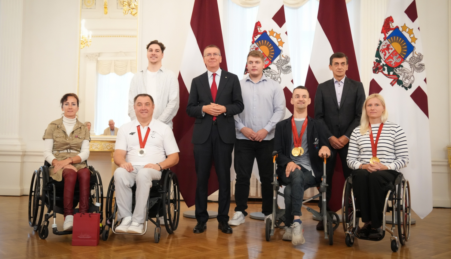 13.09.2024. Parīzes paraolimpisko spēļu sportistu sveikšana Rīgas pilī
