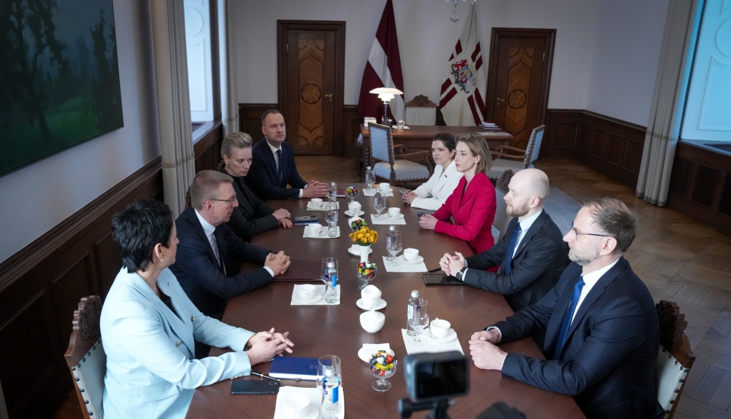 Valsts prezidenta Edgara Rinkēviča tikšanās ar Saeimas frakcijas "Progresīvie" pārstāvjiem