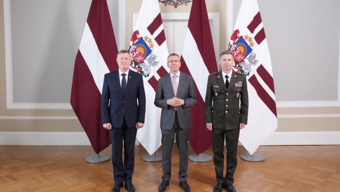 26.06.2026. Ģenerālleitnanta dienesta pakāpes pasniegšanas ceremonija Nacionālo Bruņoto spēku komandierim Kasparam Pudānam