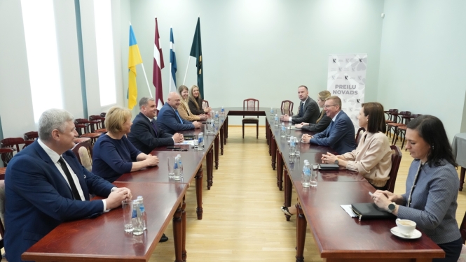 Valsts prezidents Edgars Rinkēvičs tiekas ar Preiļu novada pašvaldības vadību