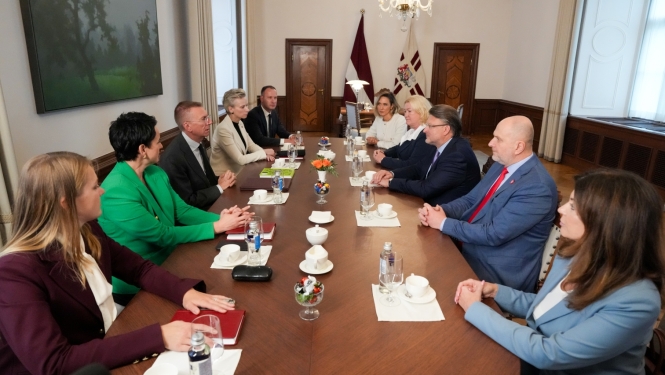 Valsts prezidenta Edgara Rinkēviča tikšanās ar partijas “Latvija pirmajā vietā” pārstāvjiem